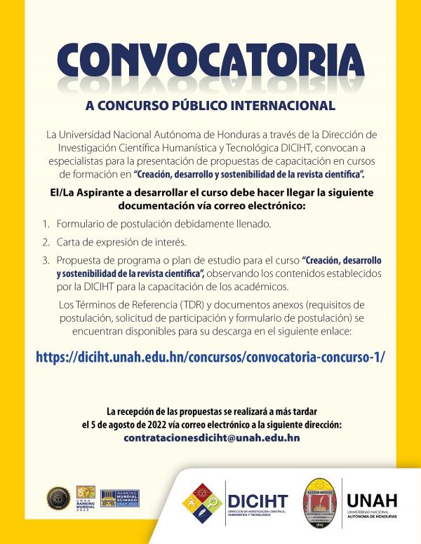 Afiche convocatoria CREACION DESARROLLO Y SOSTENIBILIDAD DE LA REVISTA CIENTIFICA Mesa de trabajo 1